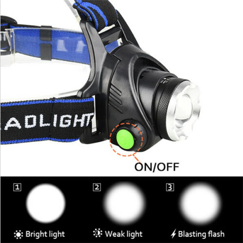Rechargeable LED Headlamp Camping Hiking Headlamp Work Light +Battery+Charger Set (US Logistics For USPS/DHL/Fedex/UPS. No designated logistics accepted,TK/TMEU only For self-pickup) view 7