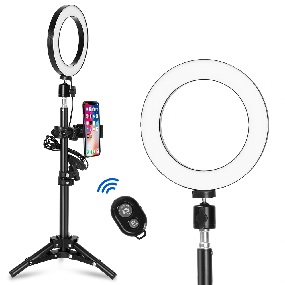 6 Inch Super Fire Ring Light with Self-Timer Set view 2