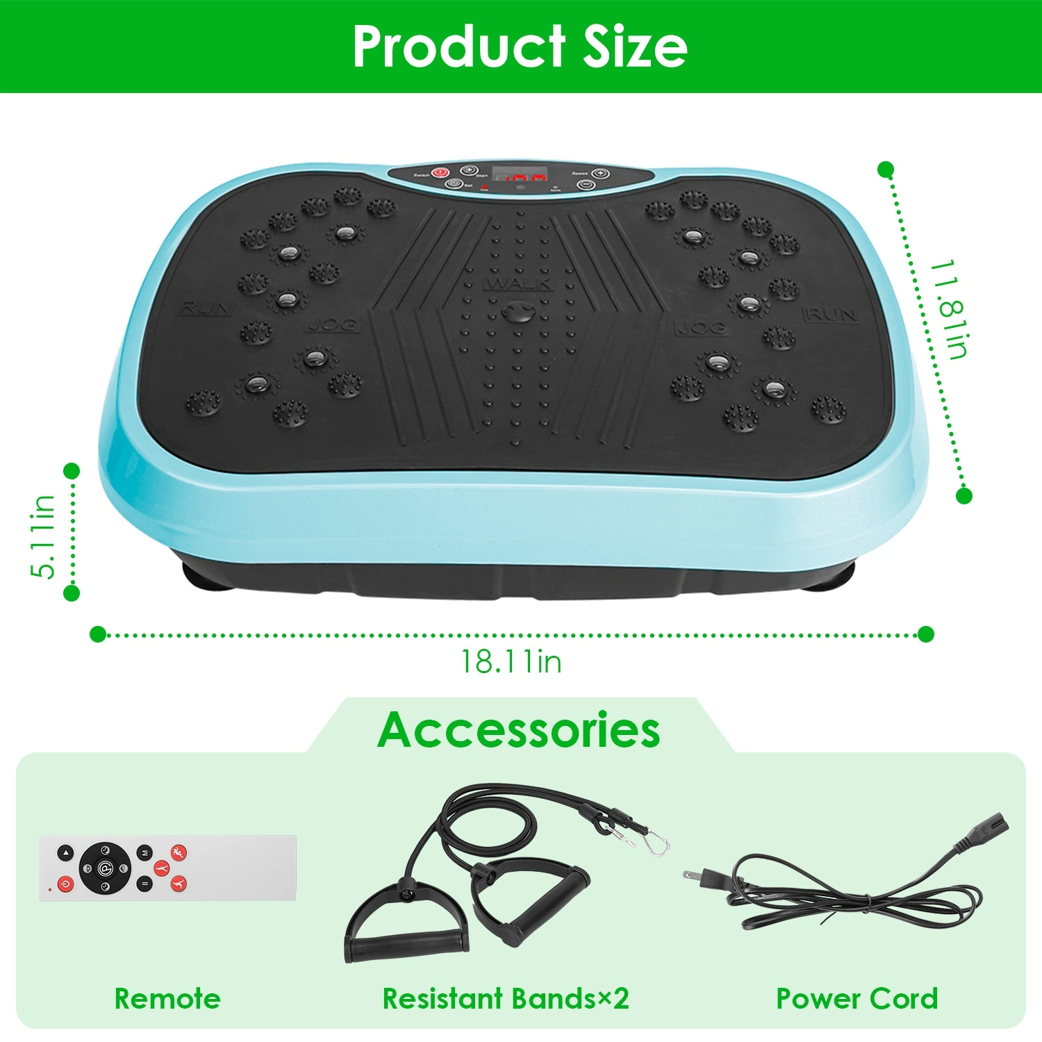 Vibration Exercise Machine With Resistant Bands Remote Control Whole Body Vibration Platform Workout Equipment Home Fitness Training Equipment For Weight Loss Fat Burner view 10
