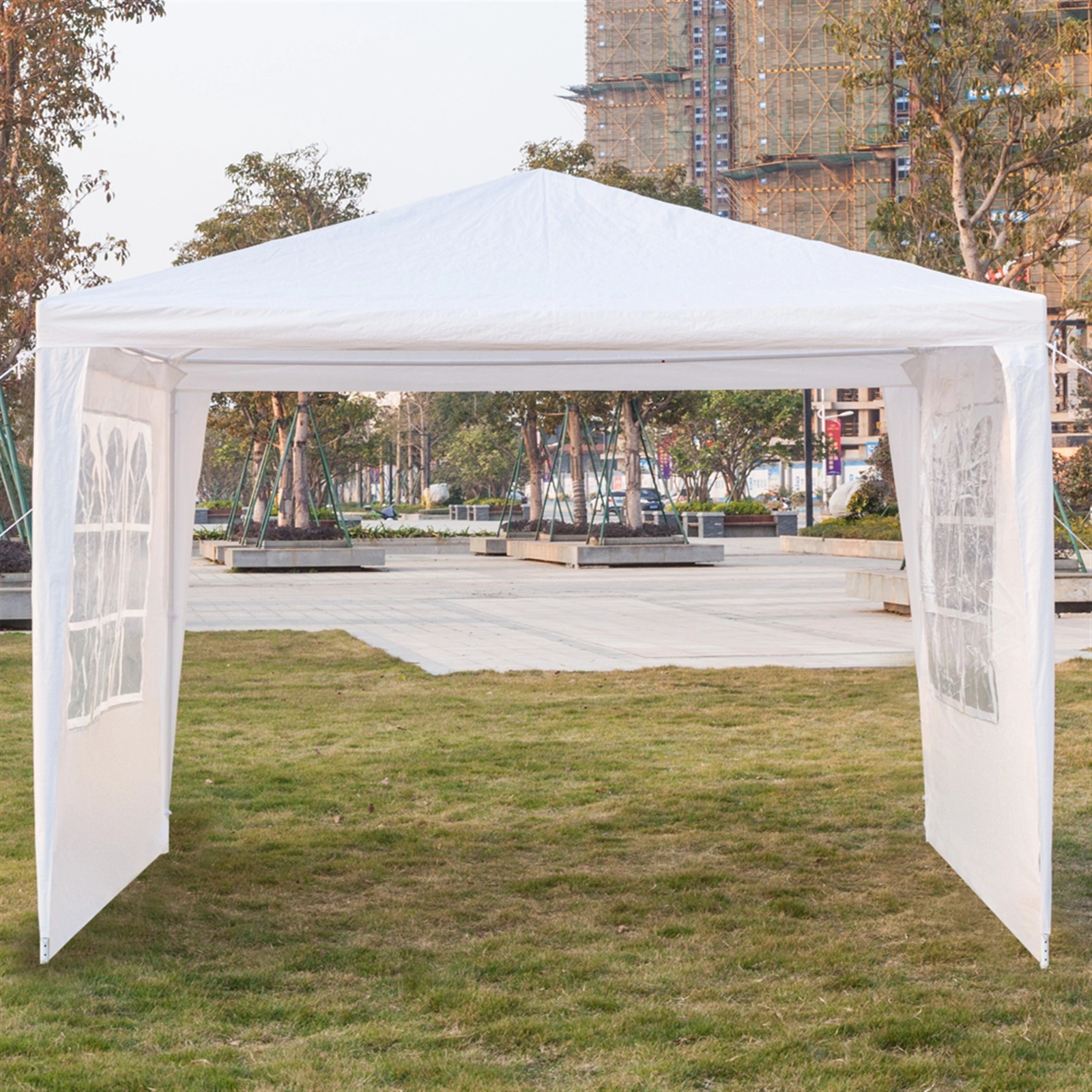 3 x 3m Three Sides Waterproof Tent with Spiral Tubes White view 10