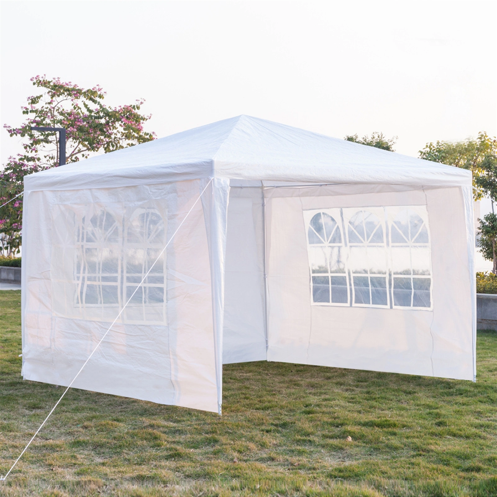 3 x 3m Three Sides Waterproof Tent with Spiral Tubes White view 11