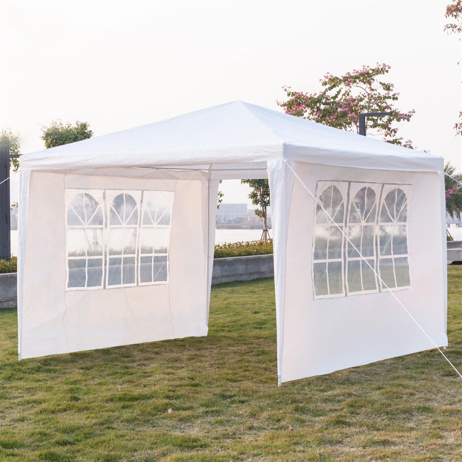 3 x 3m Three Sides Waterproof Tent with Spiral Tubes White view 17