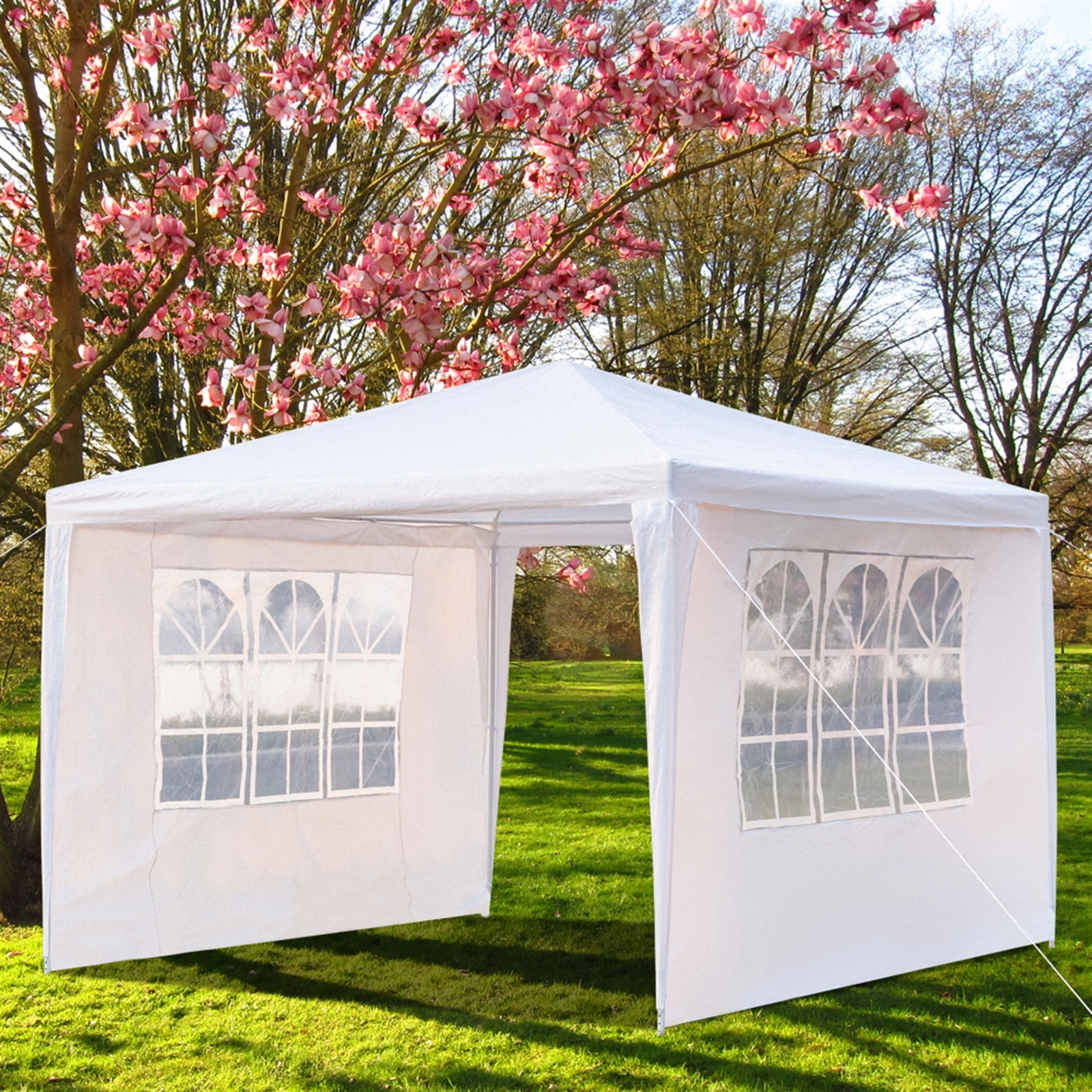 3 x 3m Three Sides Waterproof Tent with Spiral Tubes White view 18