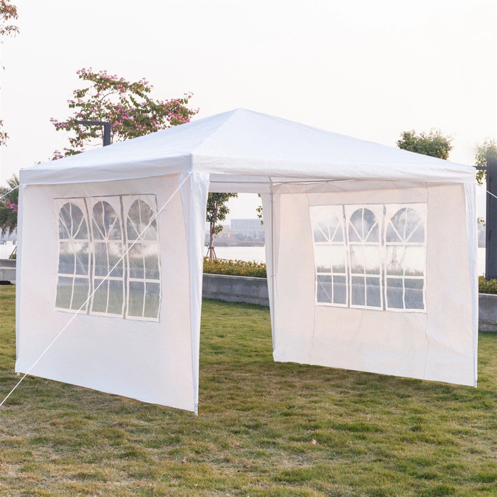 3 x 3m Three Sides Waterproof Tent with Spiral Tubes White view 19
