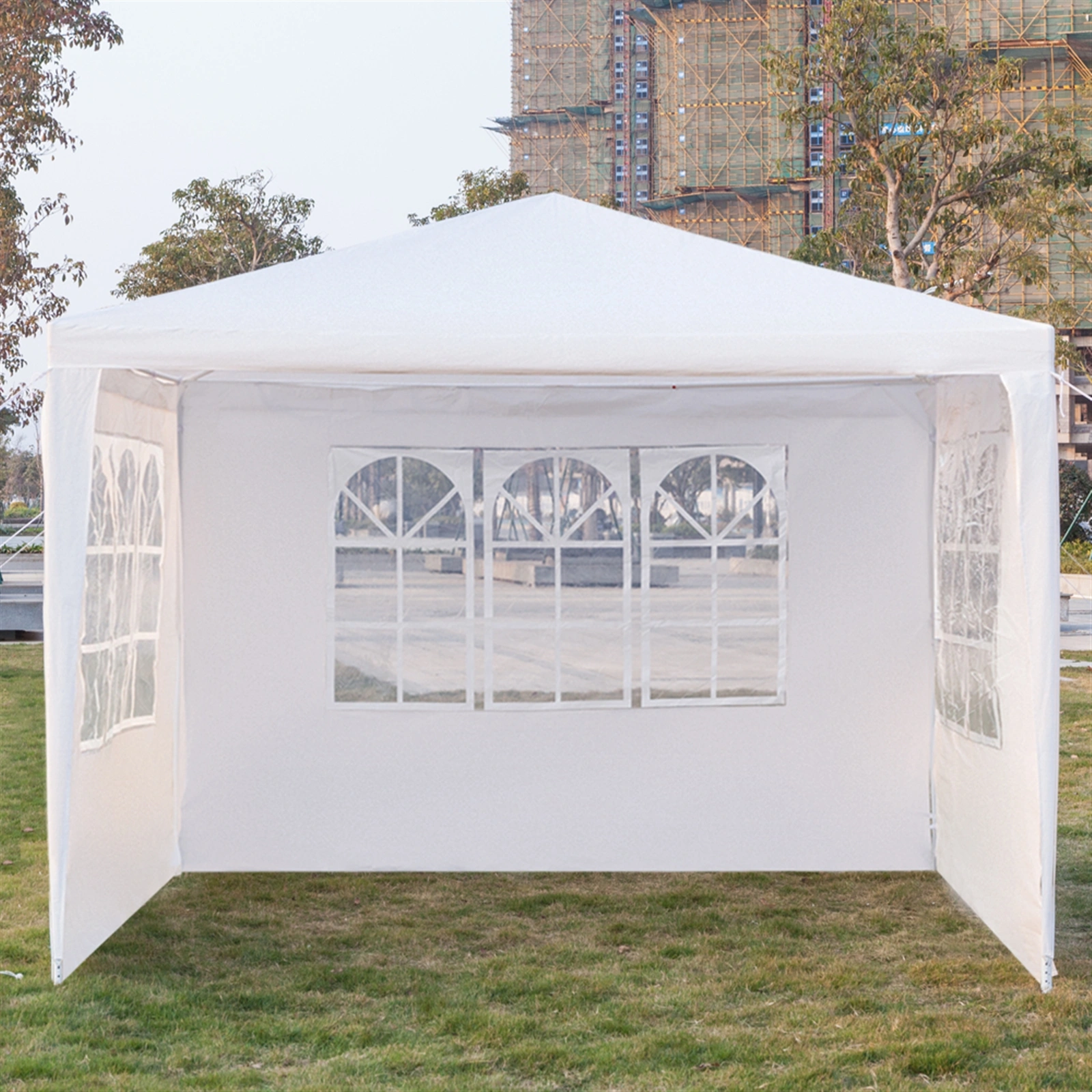 3 x 3m Three Sides Waterproof Tent with Spiral Tubes White view 22