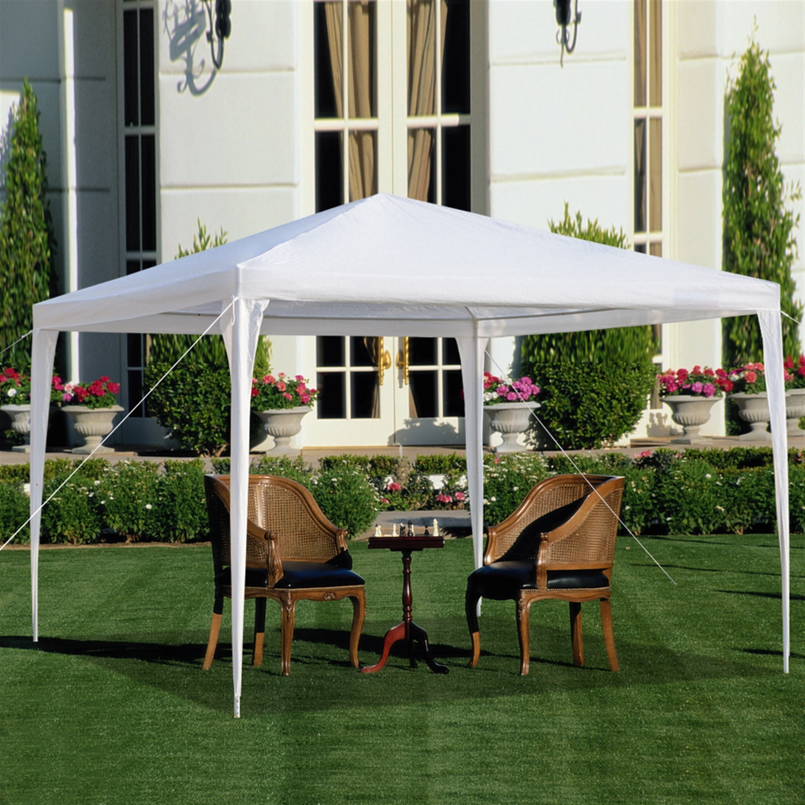 3 x 3m Three Sides Waterproof Tent with Spiral Tubes White view 34