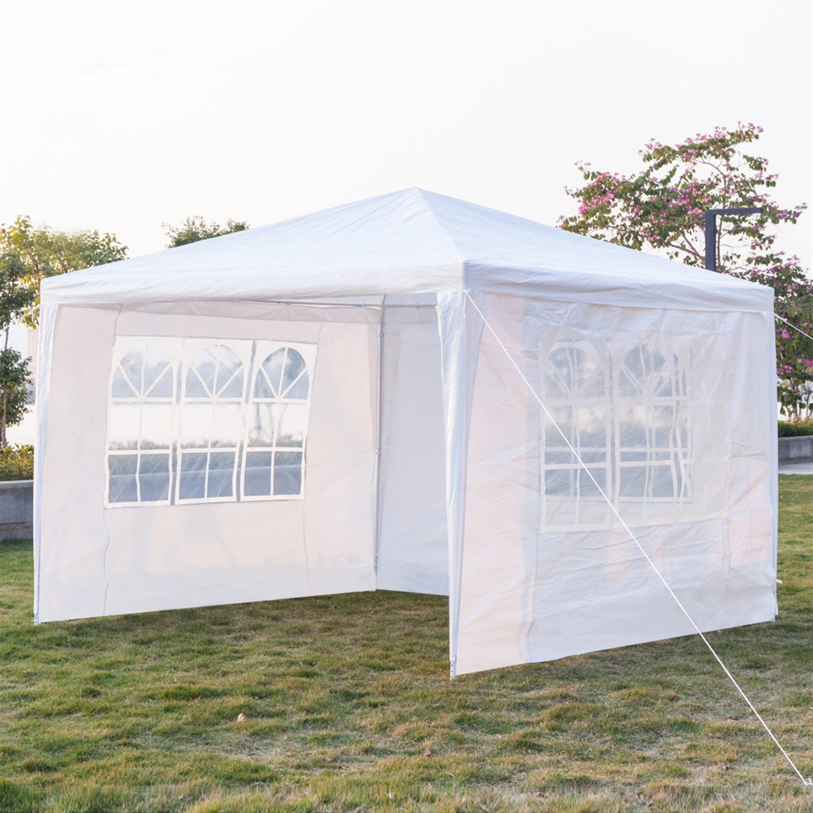 3 x 3m Three Sides Waterproof Tent with Spiral Tubes White view 8
