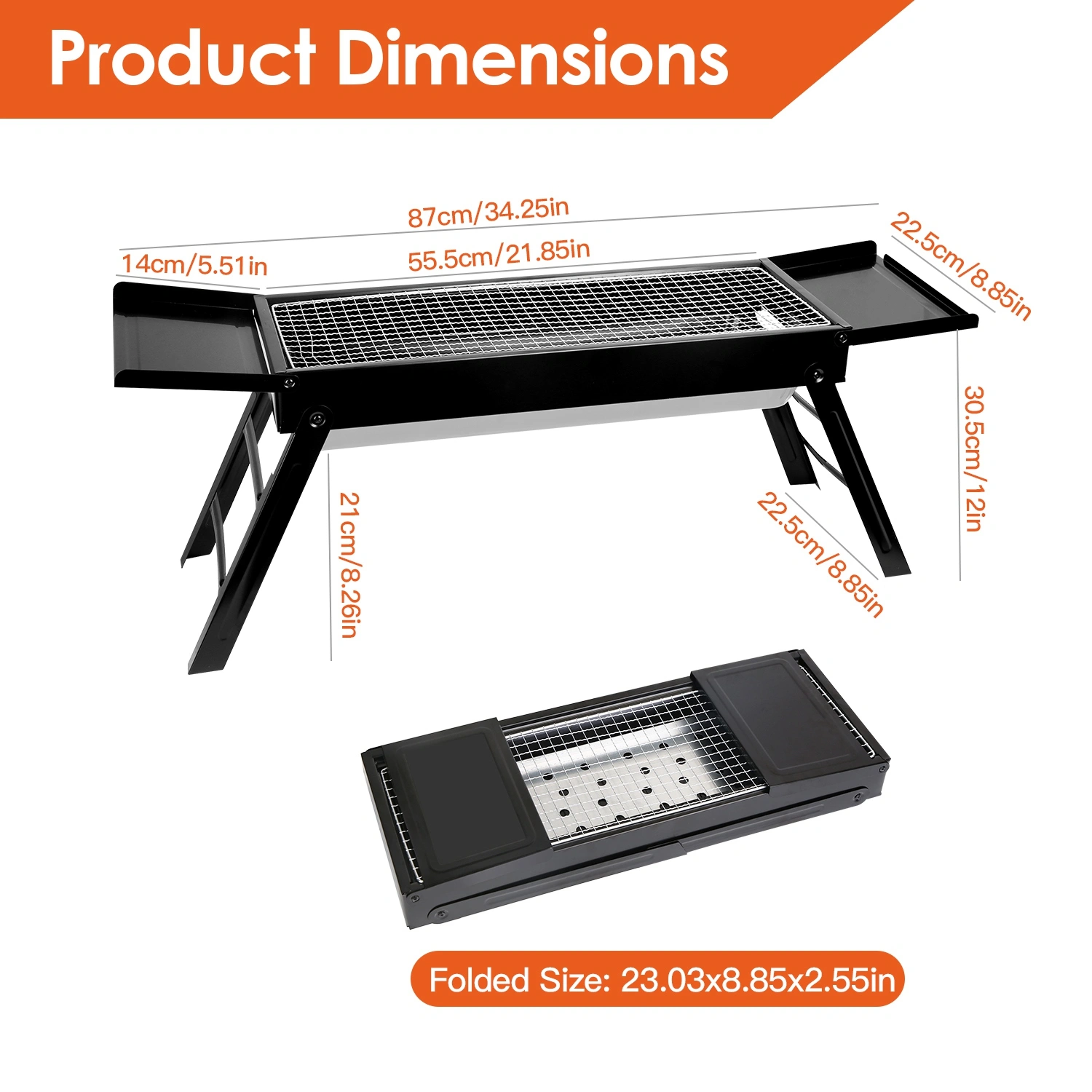 Portable BBQ Griddle, Foldable Kabob Barbecue for Outdoor Hibachi BBQ Lamb Skewer Camping Barbecue Grill in Garden Backyard Party Picnic Travel(No shipments on weekends) view 10
