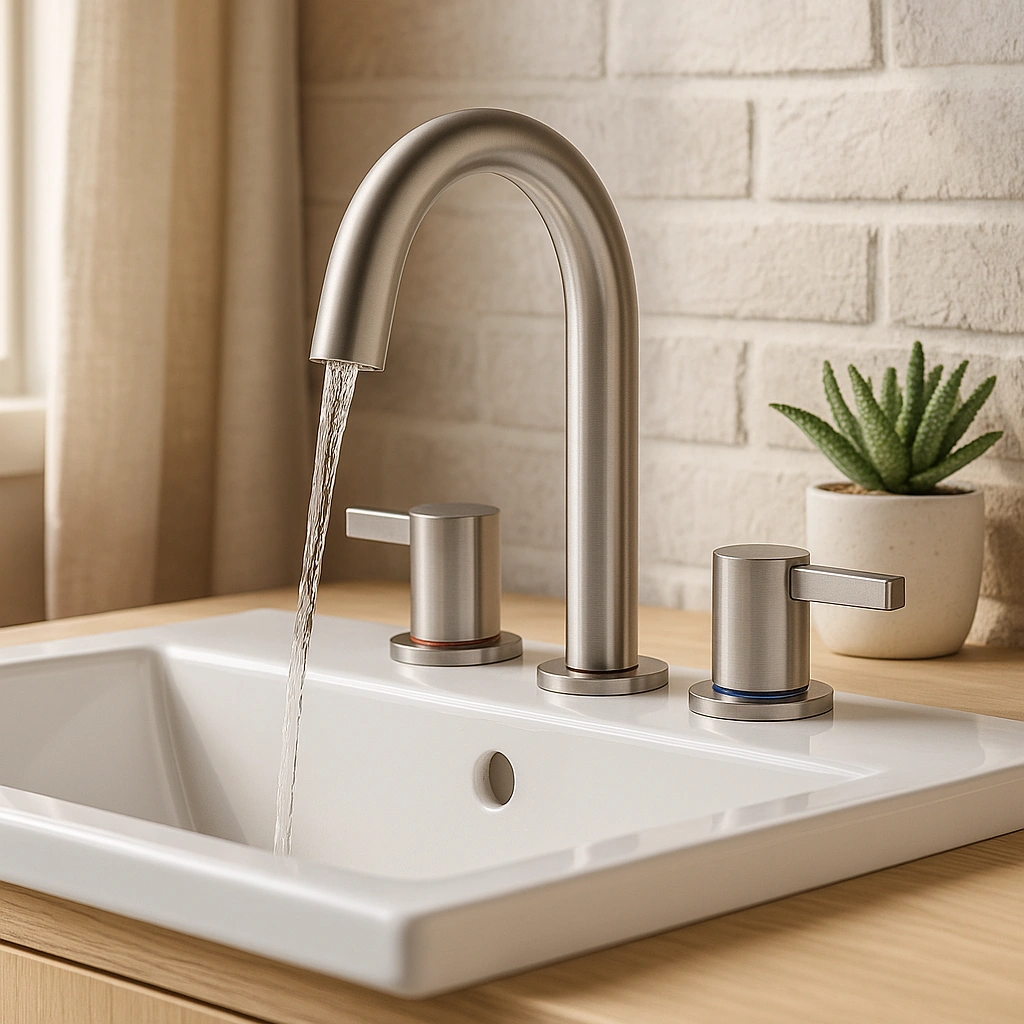 8-Inch Widespread Lavatory Faucet, 2-Handle 3-Hole with 360° Spout Vanity and Pop-Up Drain, Brushed Nickel[Unable ship on weekends, TK/TEMU only for pickup, only TX10643 warehouse supports GOFO] view 12