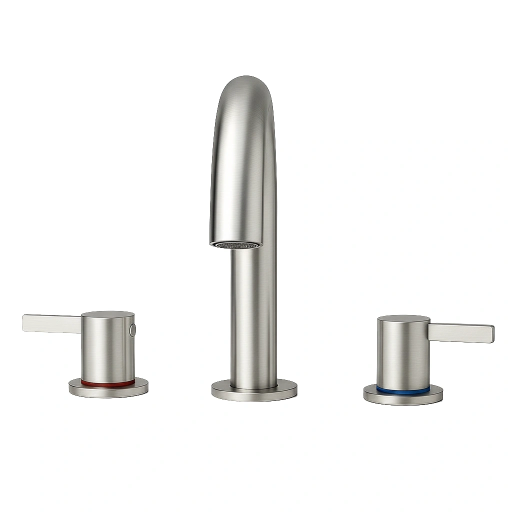 8-Inch Widespread Lavatory Faucet, 2-Handle 3-Hole with 360° Spout Vanity and Pop-Up Drain, Brushed Nickel[Unable ship on weekends, TK/TEMU only for pickup, only TX10643 warehouse supports GOFO] view 2