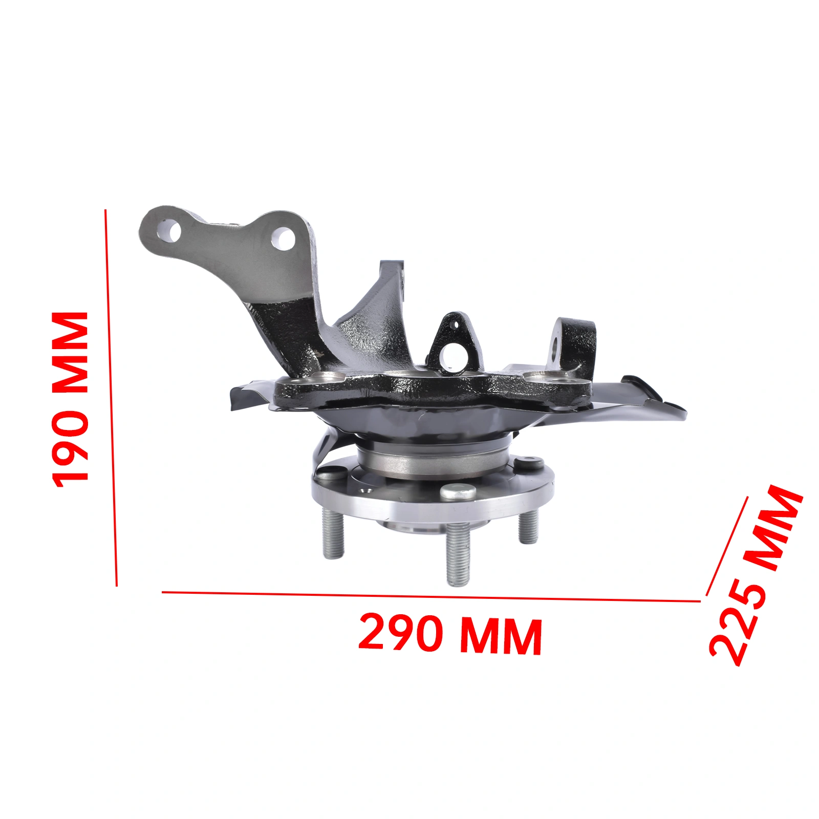 Front Right Steering Knuckle Fits for Hyundai Elantra Hatchback Sedan 2.0L L4 2001-2006 Black 1Pc view 8