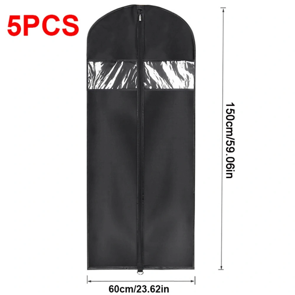 5 PCS Large Hanging Suit Bags Dress Coat Jacket Clothes Cover Dust Protector-60*150cm view 2