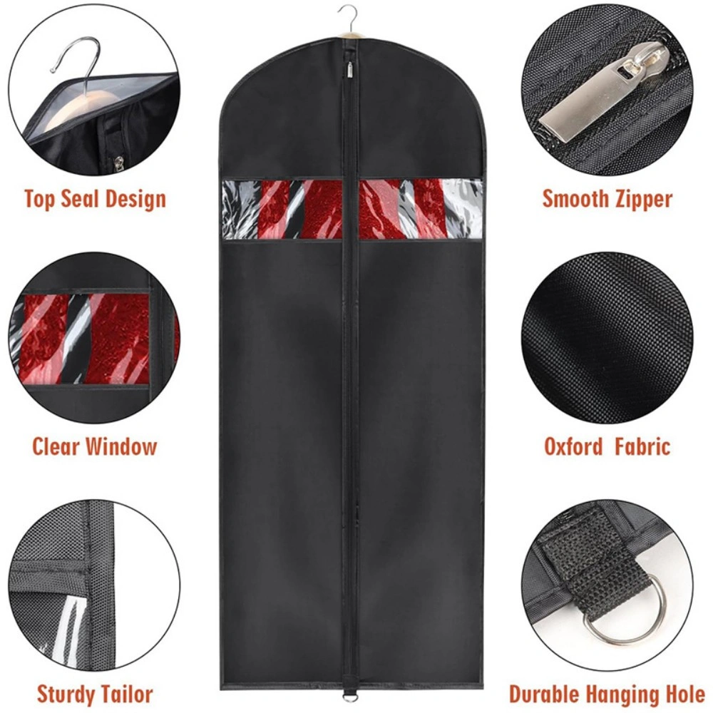 5 PCS Large Hanging Suit Bags Dress Coat Jacket Clothes Cover Dust Protector-60*150cm view 5