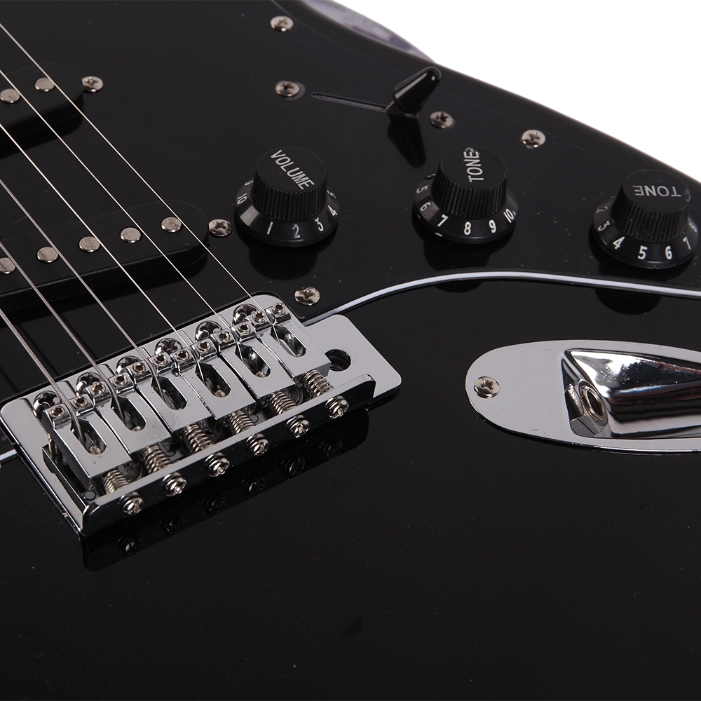 ST Stylish Electric Guitar with Black Pickguard Black view 13