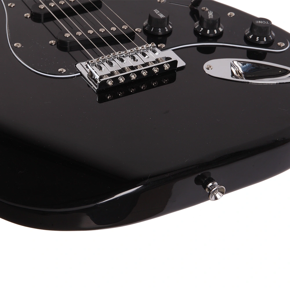 ST Stylish Electric Guitar with Black Pickguard Black view 15