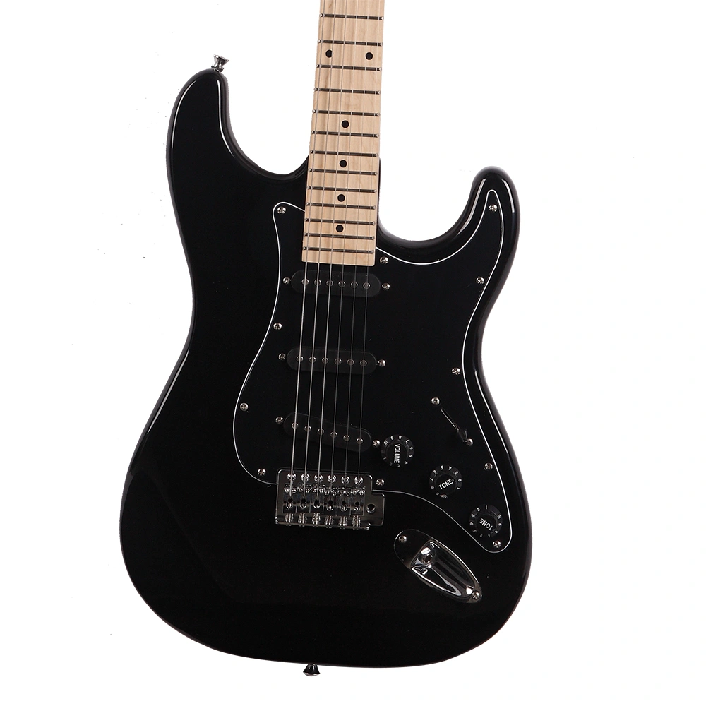 ST Stylish Electric Guitar with Black Pickguard Black view 7