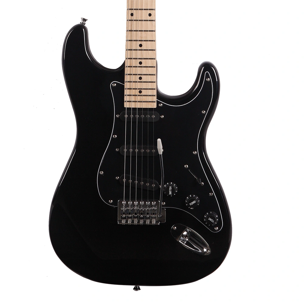 ST Stylish Electric Guitar with Black Pickguard Black view 8
