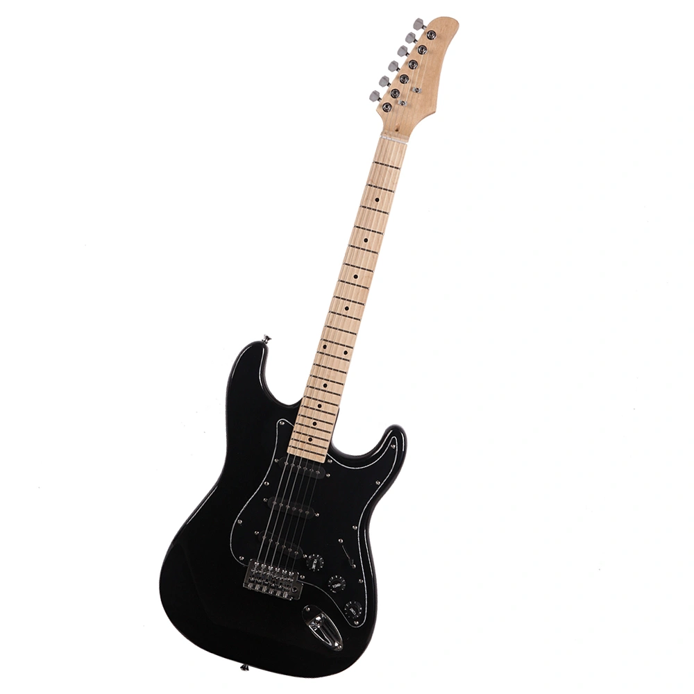 ST Stylish Electric Guitar with Black Pickguard Black view 9