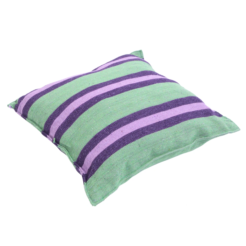 Distinctive Cotton Canvas Hanging Rope Chair with Pillows Green view 13