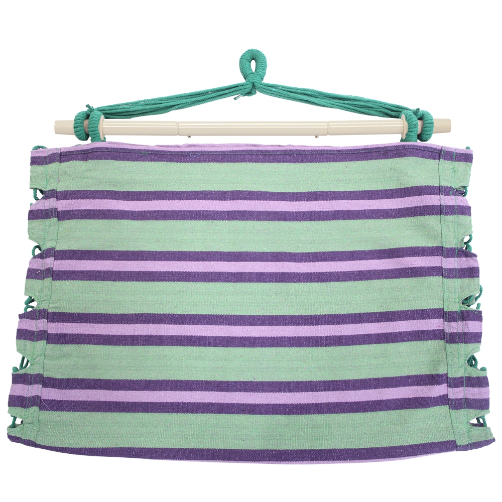 Distinctive Cotton Canvas Hanging Rope Chair with Pillows Green view 20