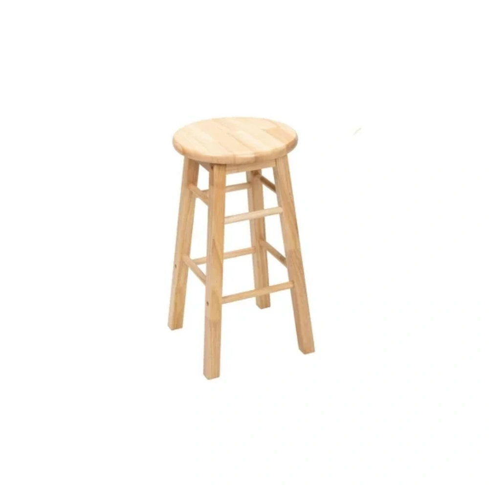 2-Pack 24" Backless Wood Counter Stools, Natural Finish (Shipment from Walmart) view 3
