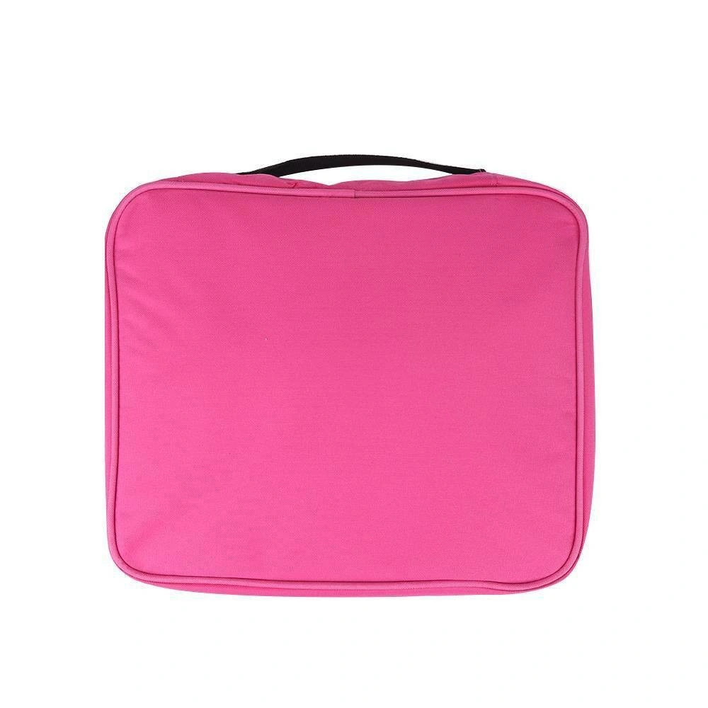 Makeup Bag Portable Handle Storage Organizer Travel Wash Case Pink Cosmetic Pouch US Logistics USPS.TK/TMEU Self-pickup