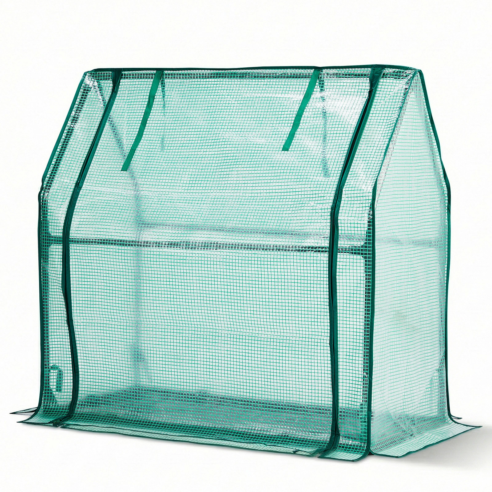 Mini Greenhouse with PE Cover, Indoor Outdoor Plant Gardening Green House for Garden Backyard, 36*18*33in, Green view 16