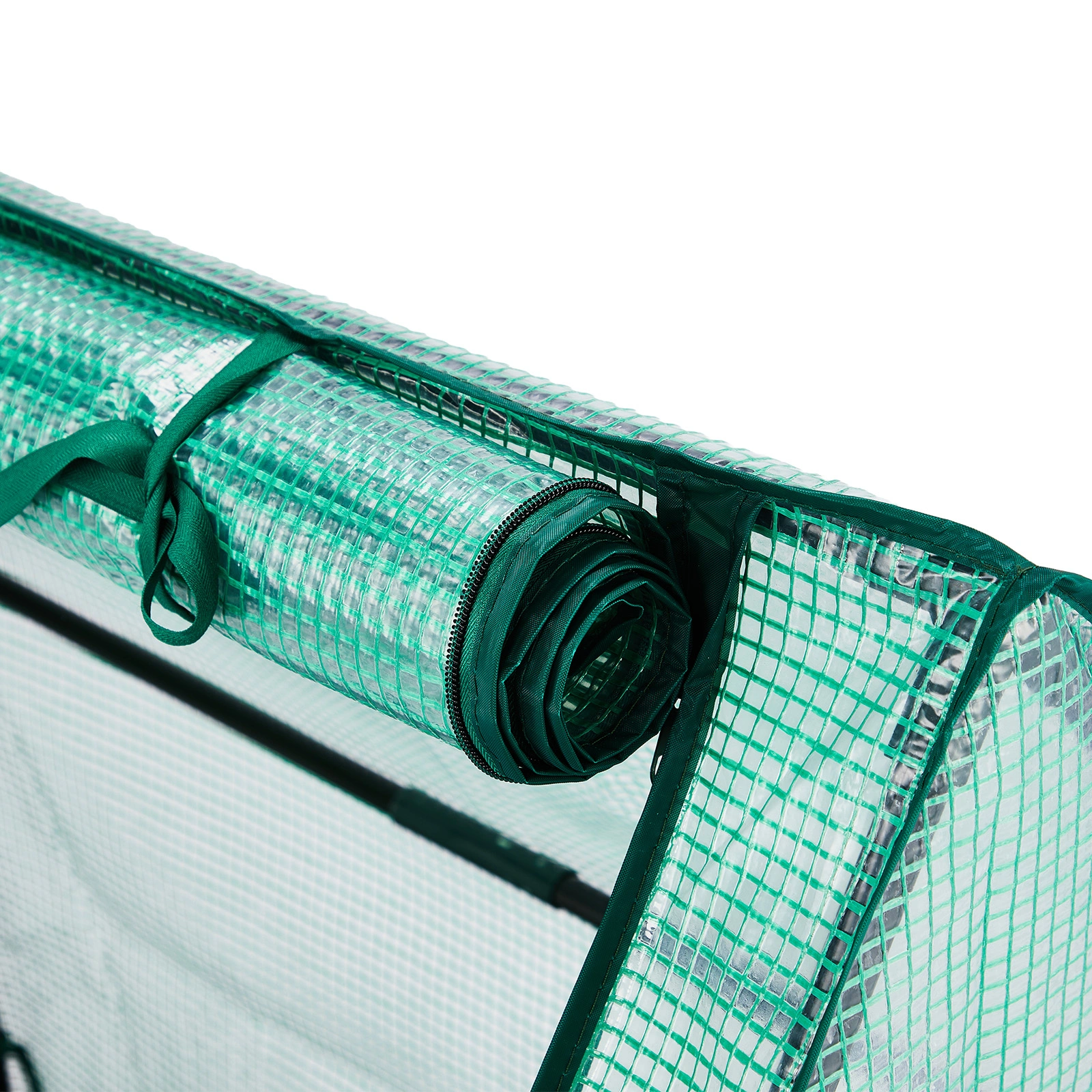 Mini Greenhouse with PE Cover, Indoor Outdoor Plant Gardening Green House for Garden Backyard, 36*18*33in, Green view 25