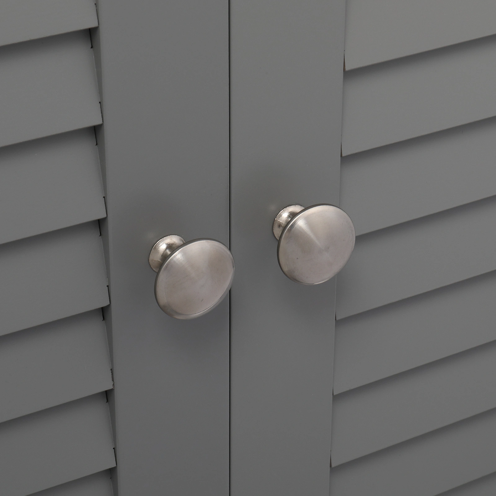 Modern Gray Double Shutter Door Bathroom Sink Cabinet, MDF Construction with Spray Paint Finish view 16