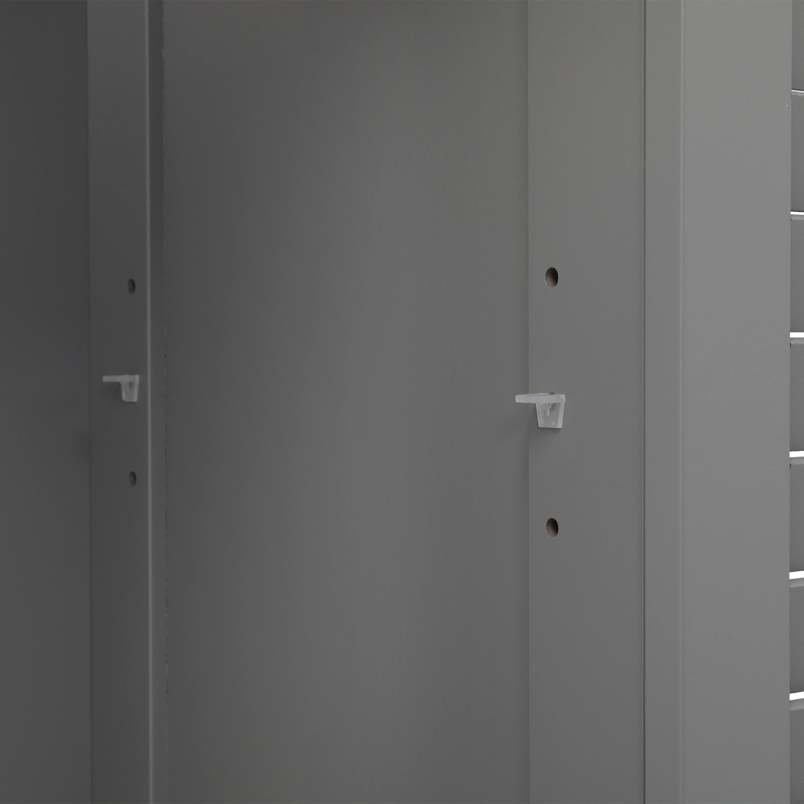 Modern Gray Double Shutter Door Bathroom Sink Cabinet, MDF Construction with Spray Paint Finish view 18