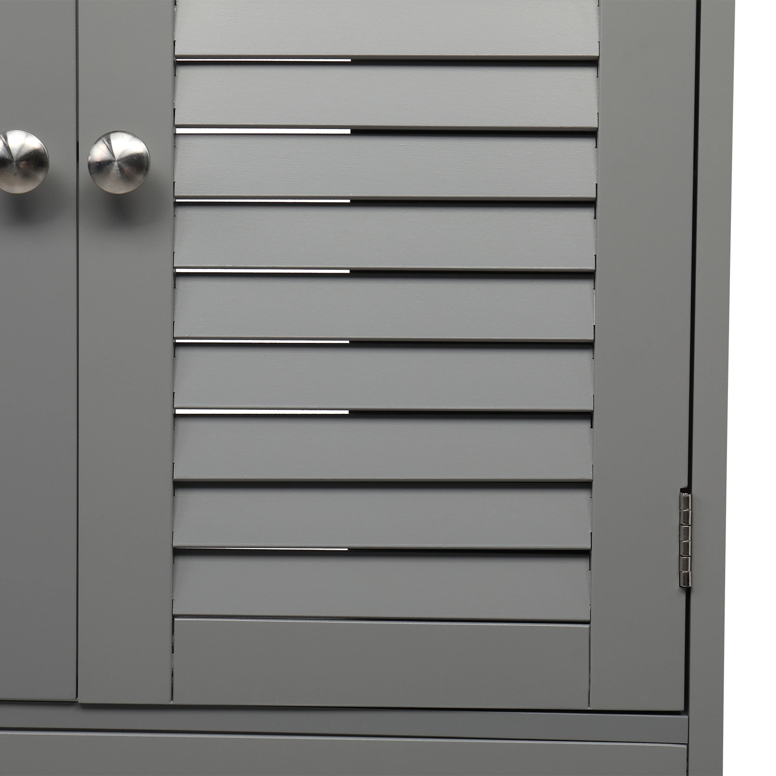 Modern Gray Double Shutter Door Bathroom Sink Cabinet, MDF Construction with Spray Paint Finish view 19