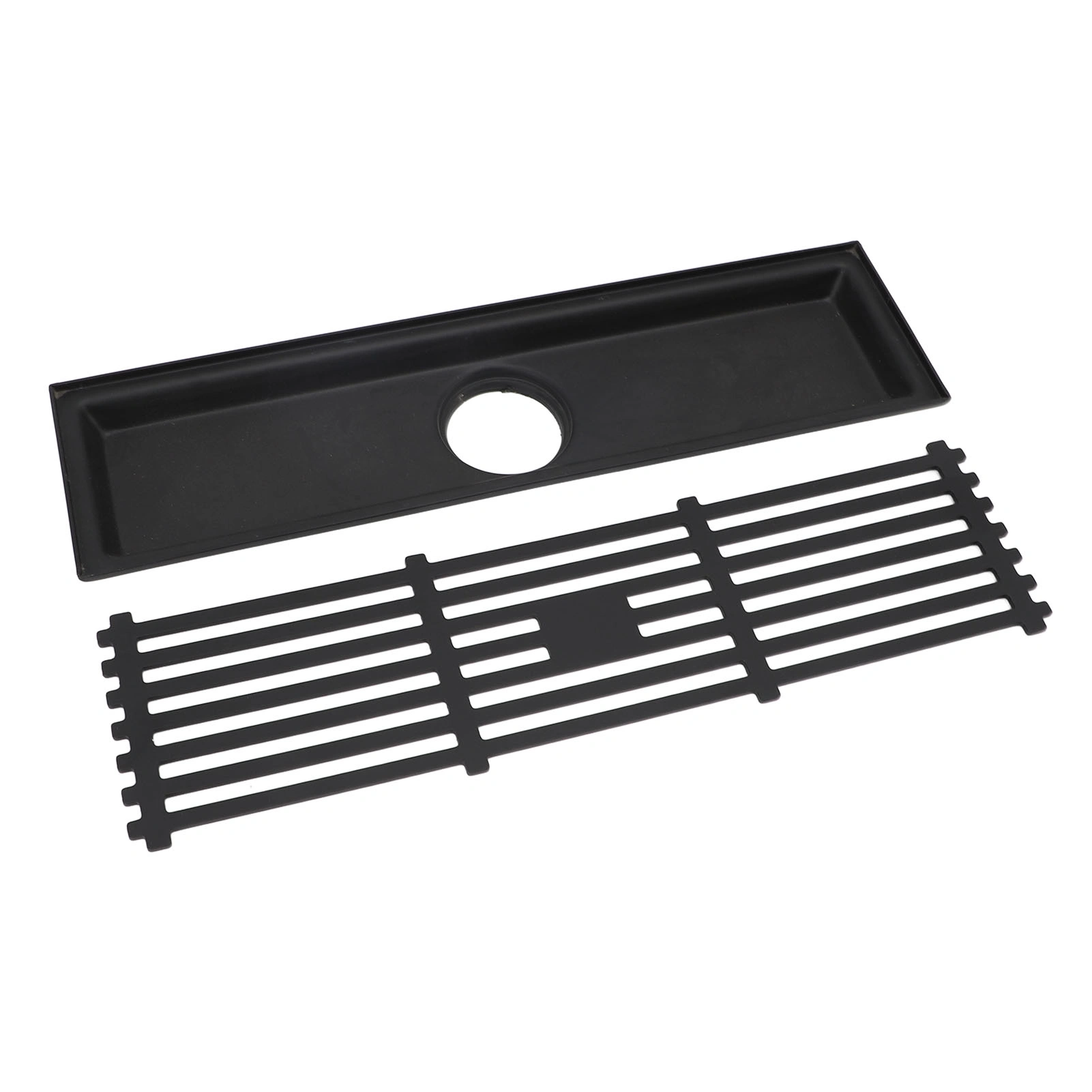 30cm Linear Floor Drain, 304 Stainless Steel Rectangle Shower Floor Drain, Large Drainage Capacity Odor Blocking for Bathroom view 3