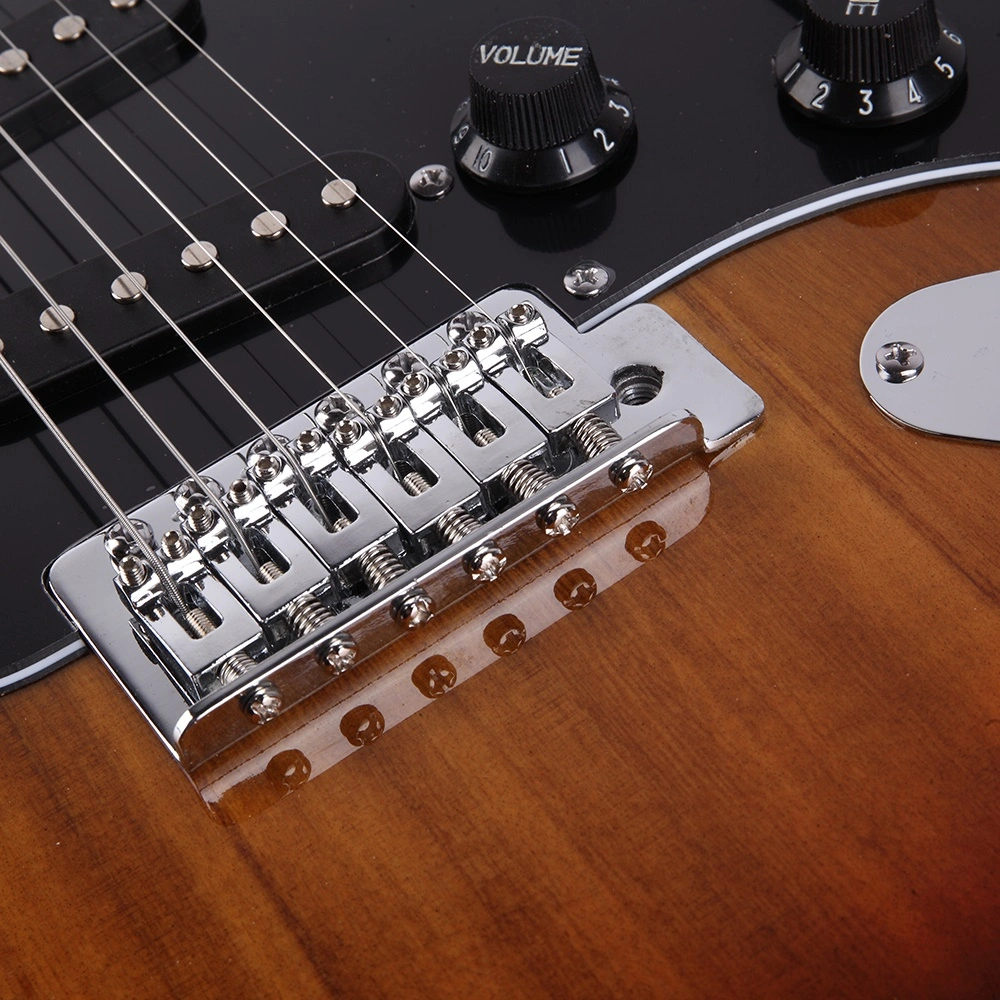 GST Stylish Electric Guitar Kit, Black Pickguard, Sunset Gradient Body with Complete Hardware, Ready to Assemble Guitar view 14