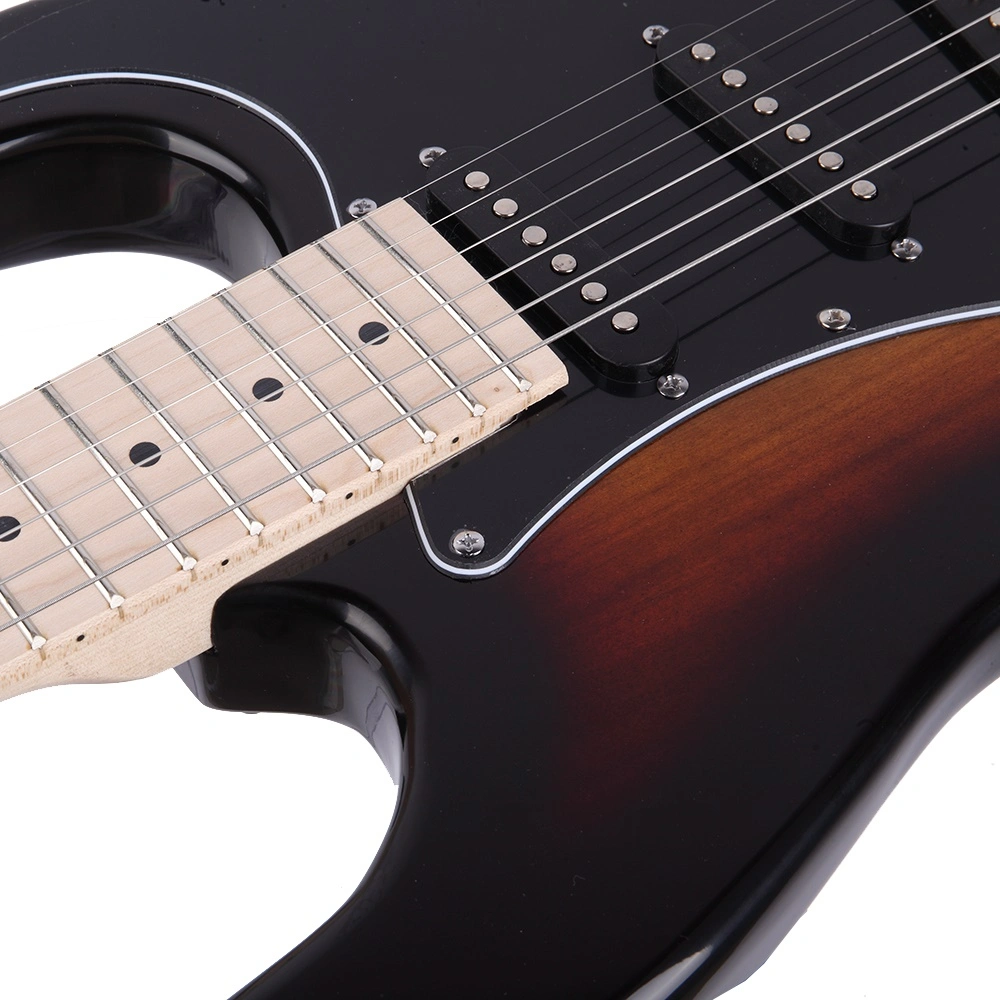 GST Stylish Electric Guitar Kit, Black Pickguard, Sunset Gradient Body with Complete Hardware, Ready to Assemble Guitar view 15