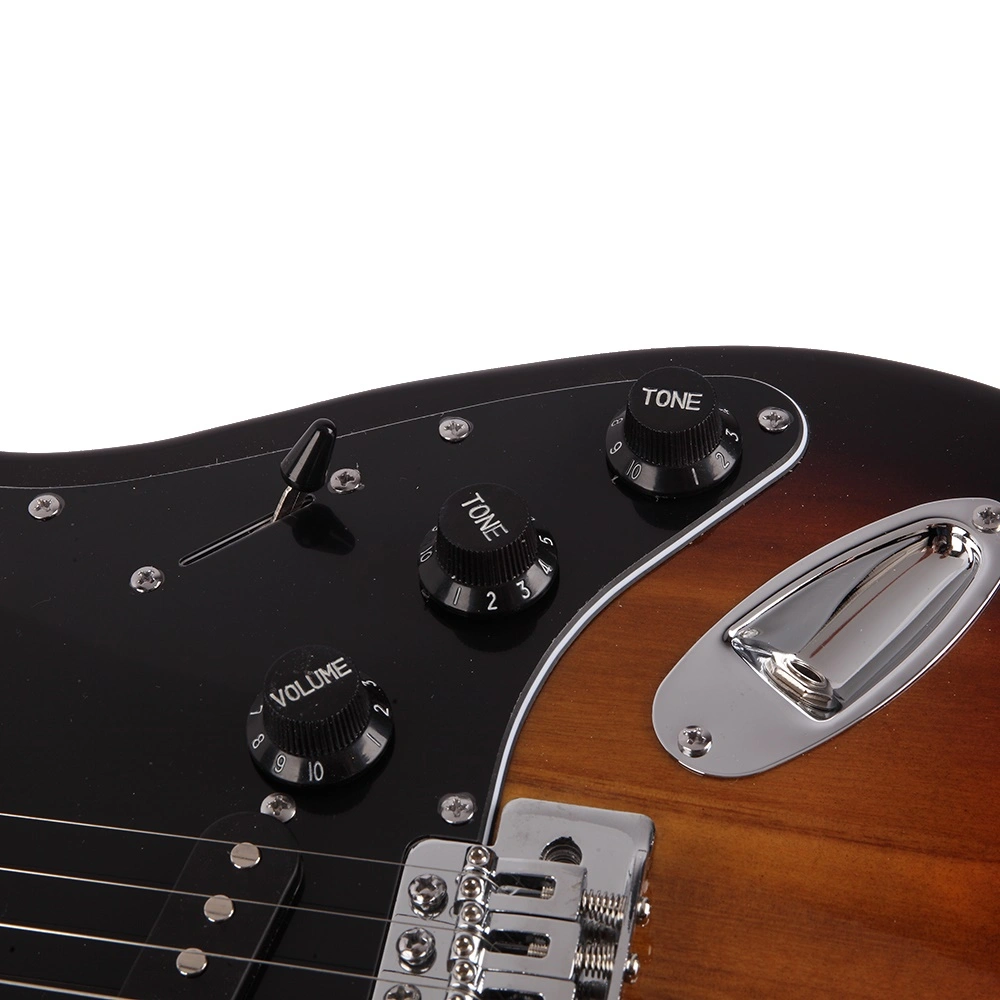 GST Stylish Electric Guitar Kit, Black Pickguard, Sunset Gradient Body with Complete Hardware, Ready to Assemble Guitar view 16