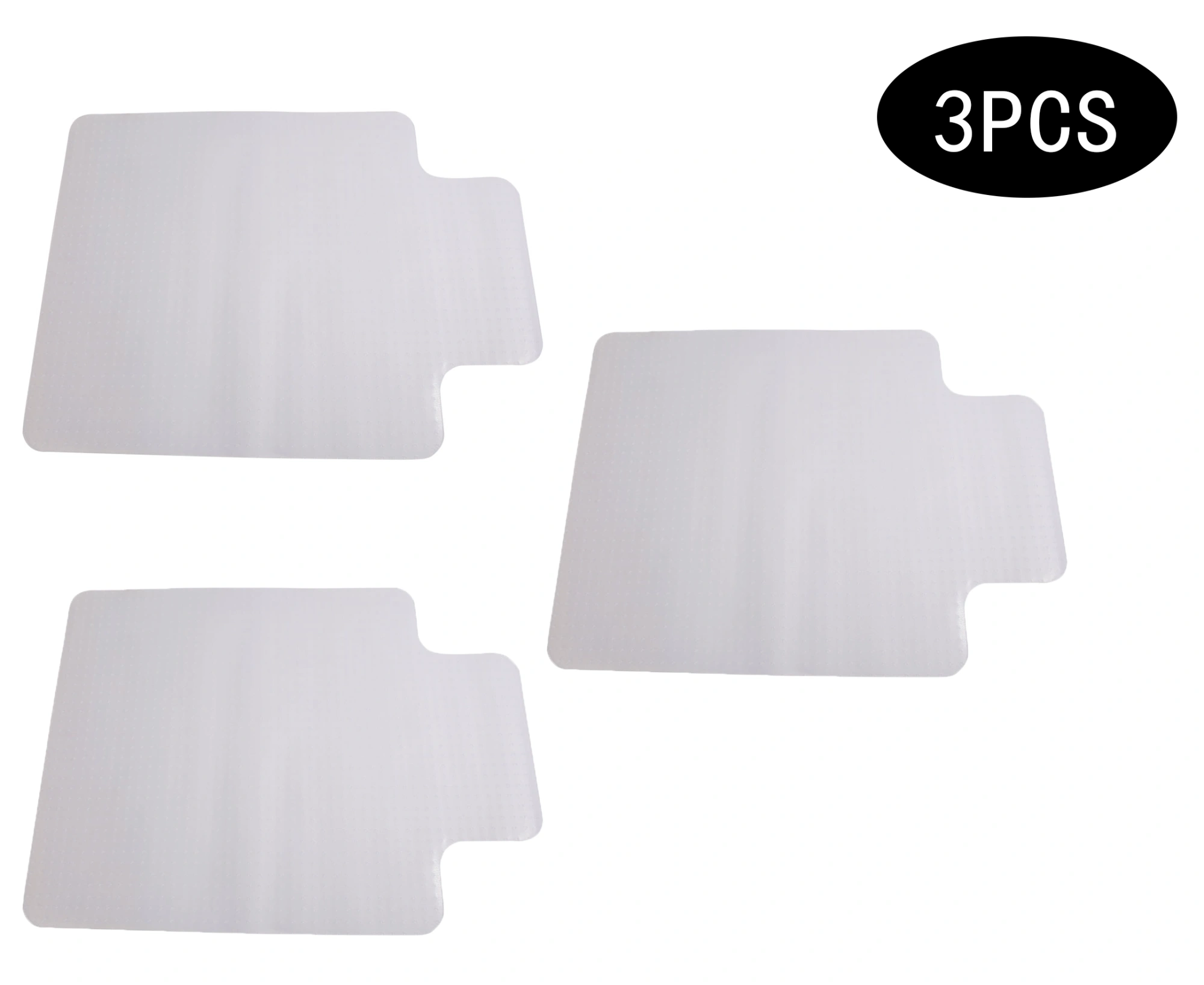 3PCS Transparent PVC Floor Chair Mat, 90x120x0.2cm Protective Home Chair Mat for Hardwood Carpet, Clear Room Divider Curtain