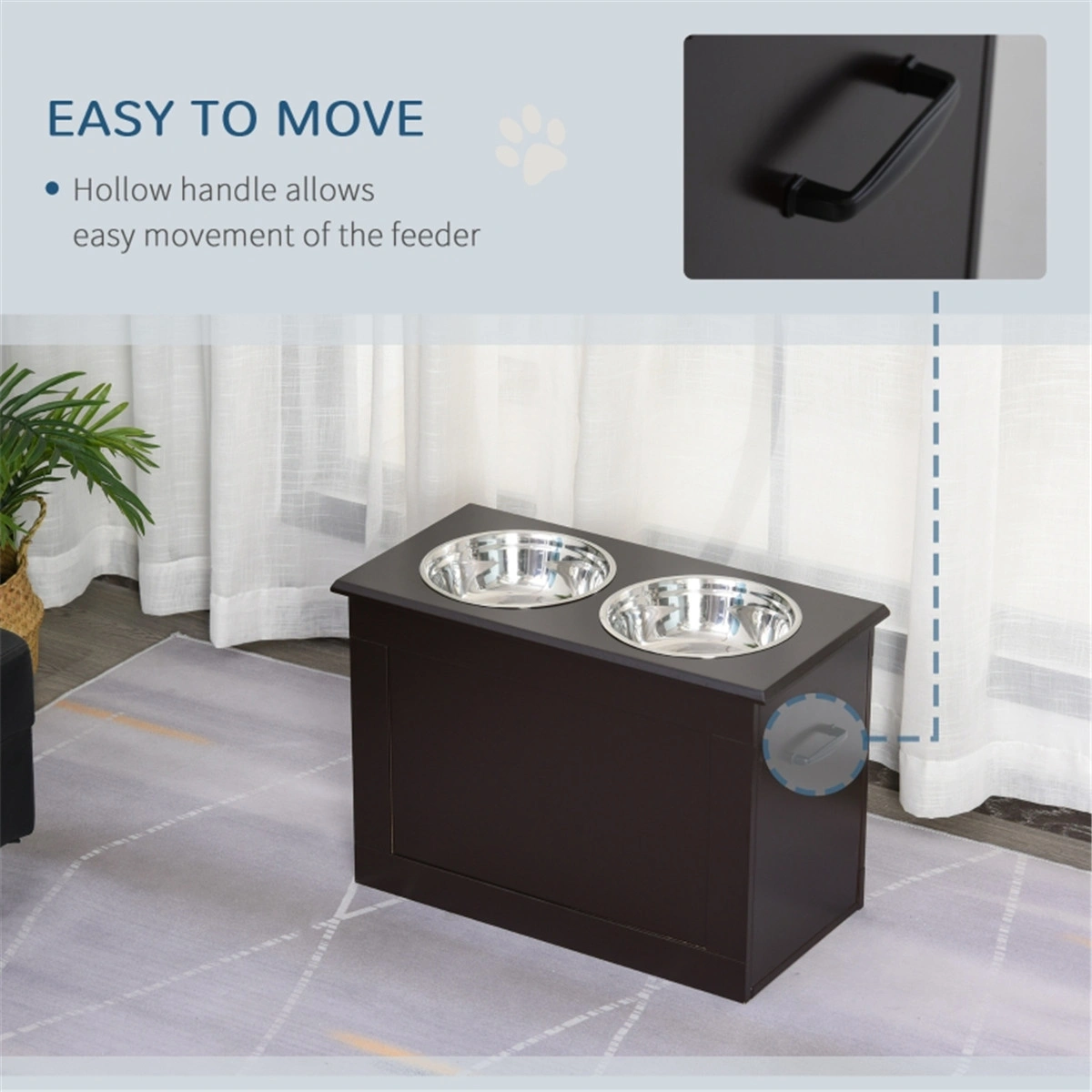 Dog Bowls Pet Feeding Storage Container Bowl Organizer