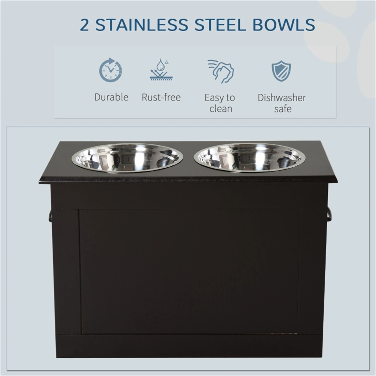 Dog Bowls Pet Feeding Storage Container Bowl Organizer view 7