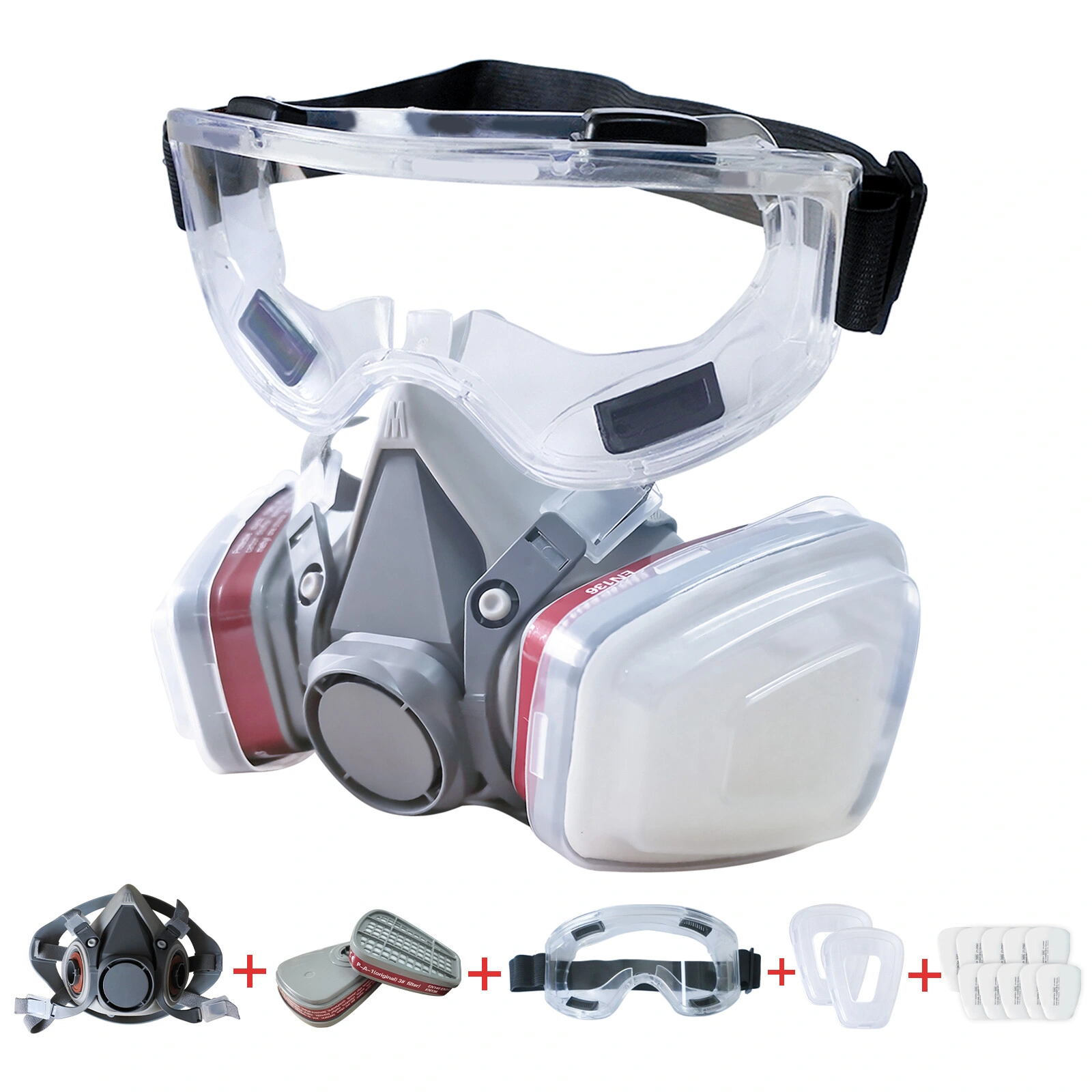 16 in 1 Reusable Face Mask with Protective Eye Mask & Filter, Multi-Use Coverage