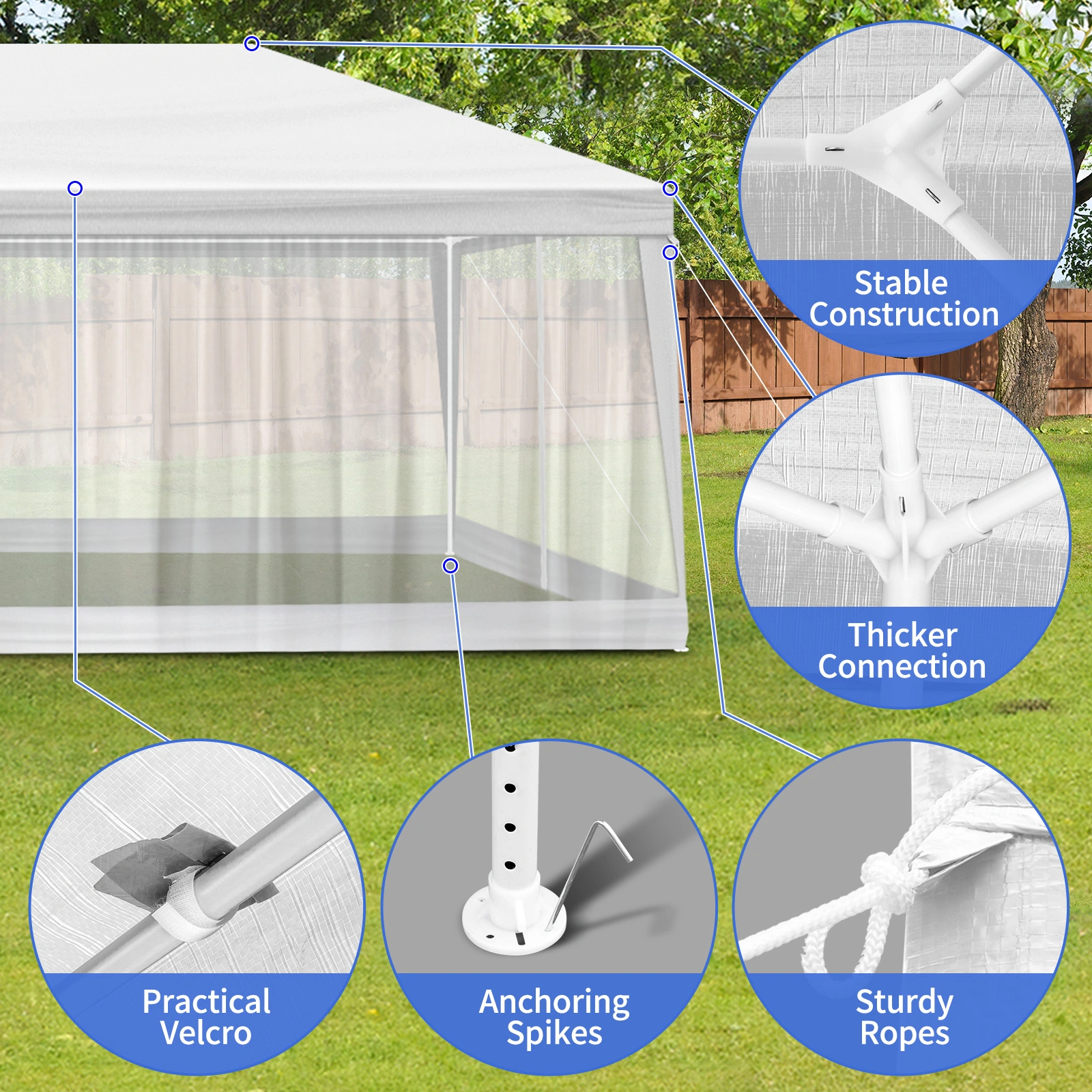 10X30FT Mesh Party Tent view 5