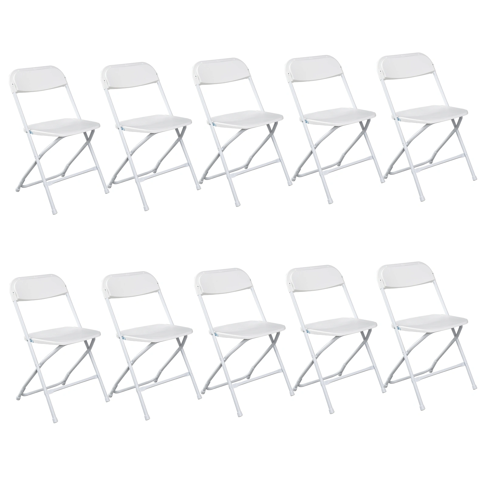 10pcs Injection Molding Classic Garden Plastic Folding Chair White view 16