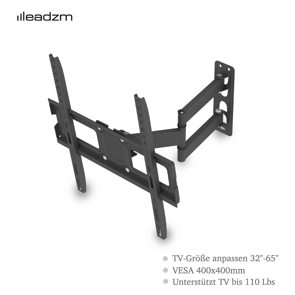 TV Stand 32-65 inch Single Pendulum Small Base Tmxd-103 35KG Load VESE400×400 Height Adjustable Up Down ±10°