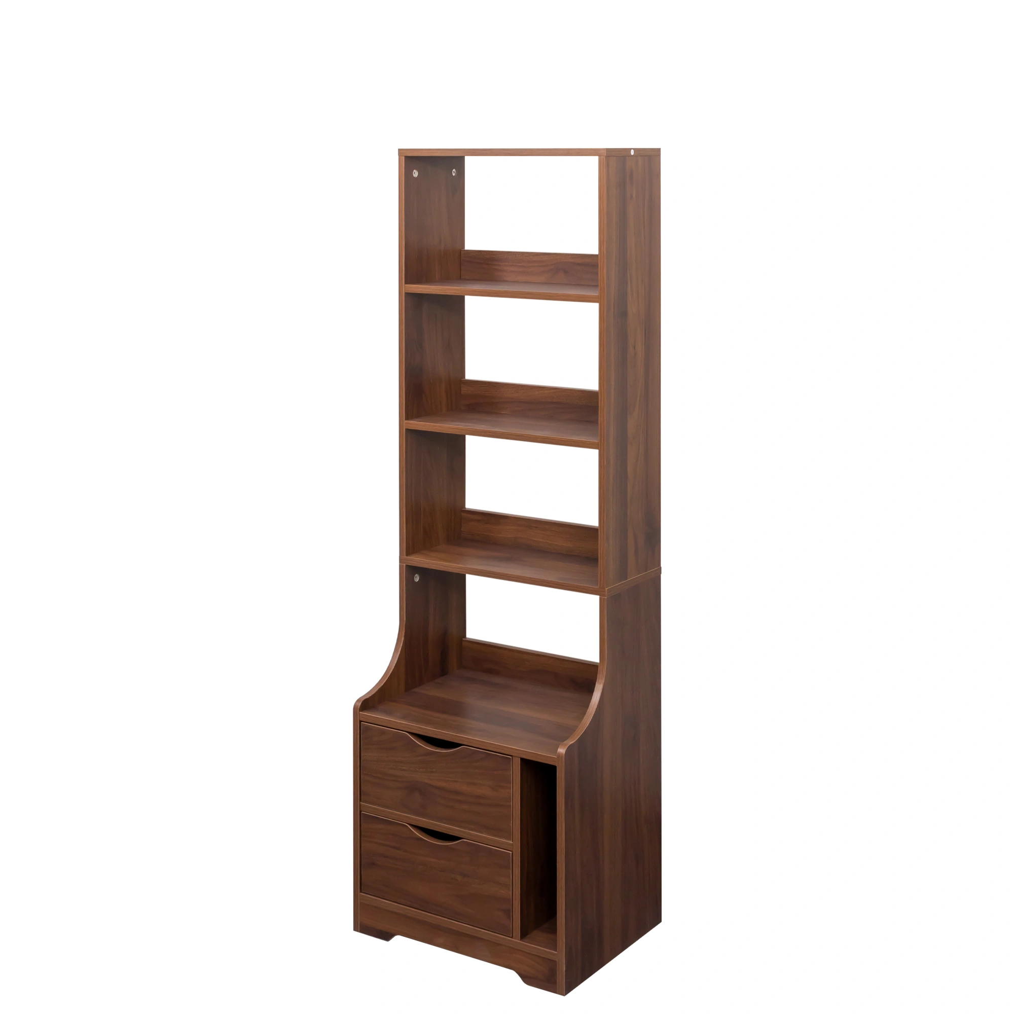 Night Stand with Bookshelf, Night Stand with 2 Storage Drawers for Bedroom view 6