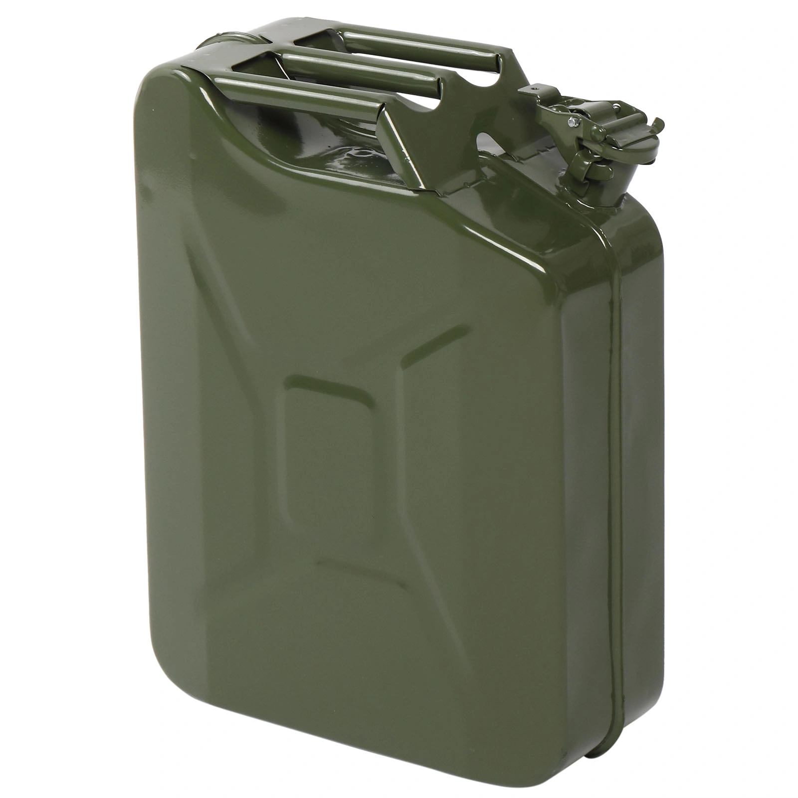 20L Fuel Oil Container - British Style Steel Jerry Can, 0.6mm for Petrol Diesel, Army Green with Pour Tube view 4