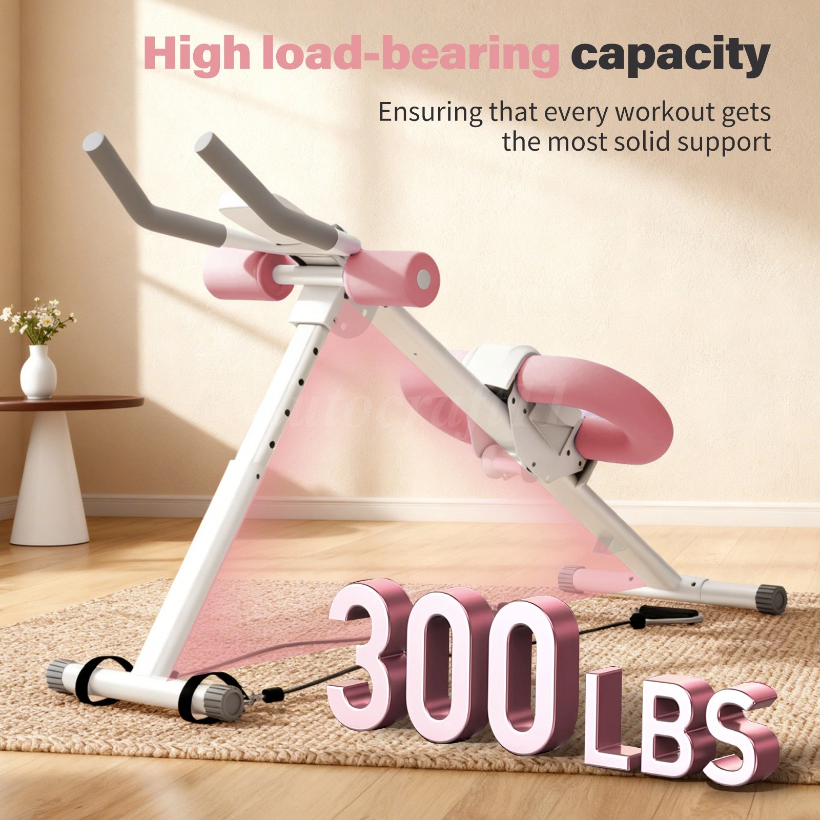 Ab Machine Crunch Exerciser - Abdominal Trainer with Body Shaper Design, Portable Gym Fitness Equipment