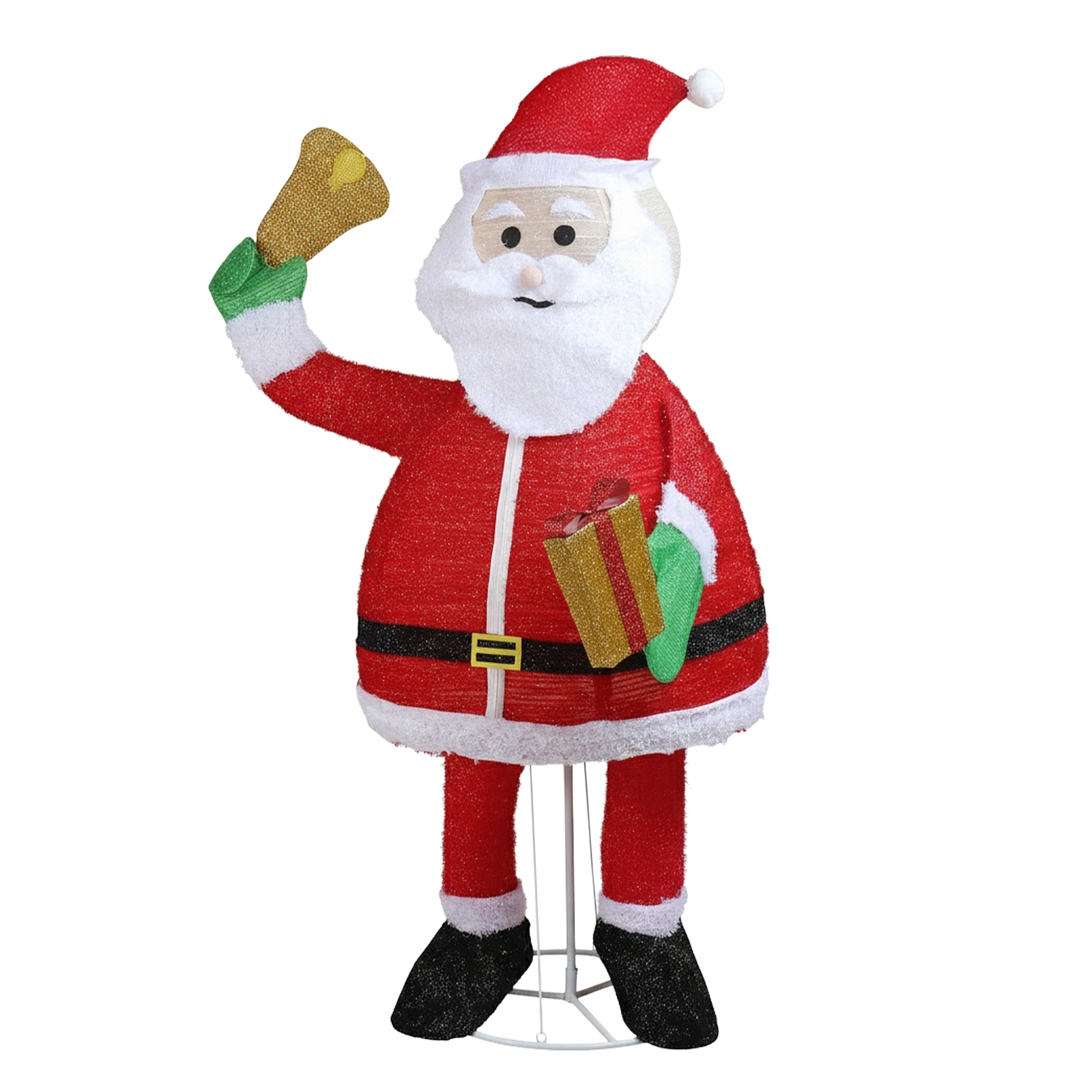 6FT Lighted Santa Claus Holding Bell Christmas Yard Decorations, Pre-lit Pull Up Santa with 200 Warm White LEDs, for Xmas Outdoor Holiday Indoor Decor Lighted Holiday Displays view 10