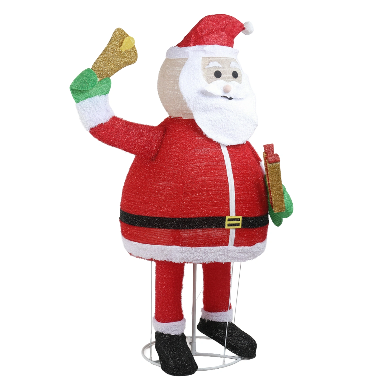 6FT Lighted Santa Claus Holding Bell Christmas Yard Decorations, Pre-lit Pull Up Santa with 200 Warm White LEDs, for Xmas Outdoor Holiday Indoor Decor Lighted Holiday Displays view 15