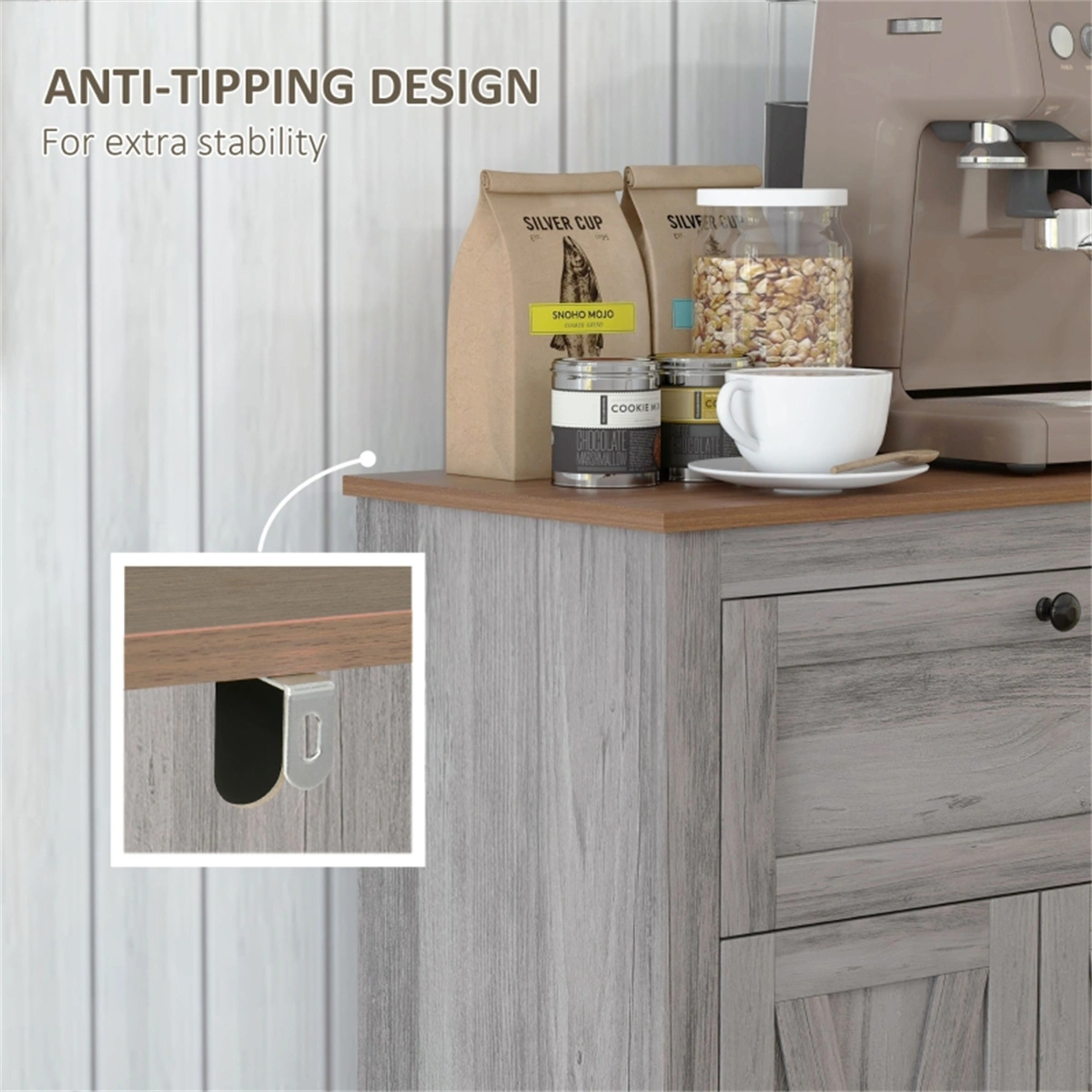 Kitchen Cart,Kitchen Storage Cabinet /Sideboard view 4