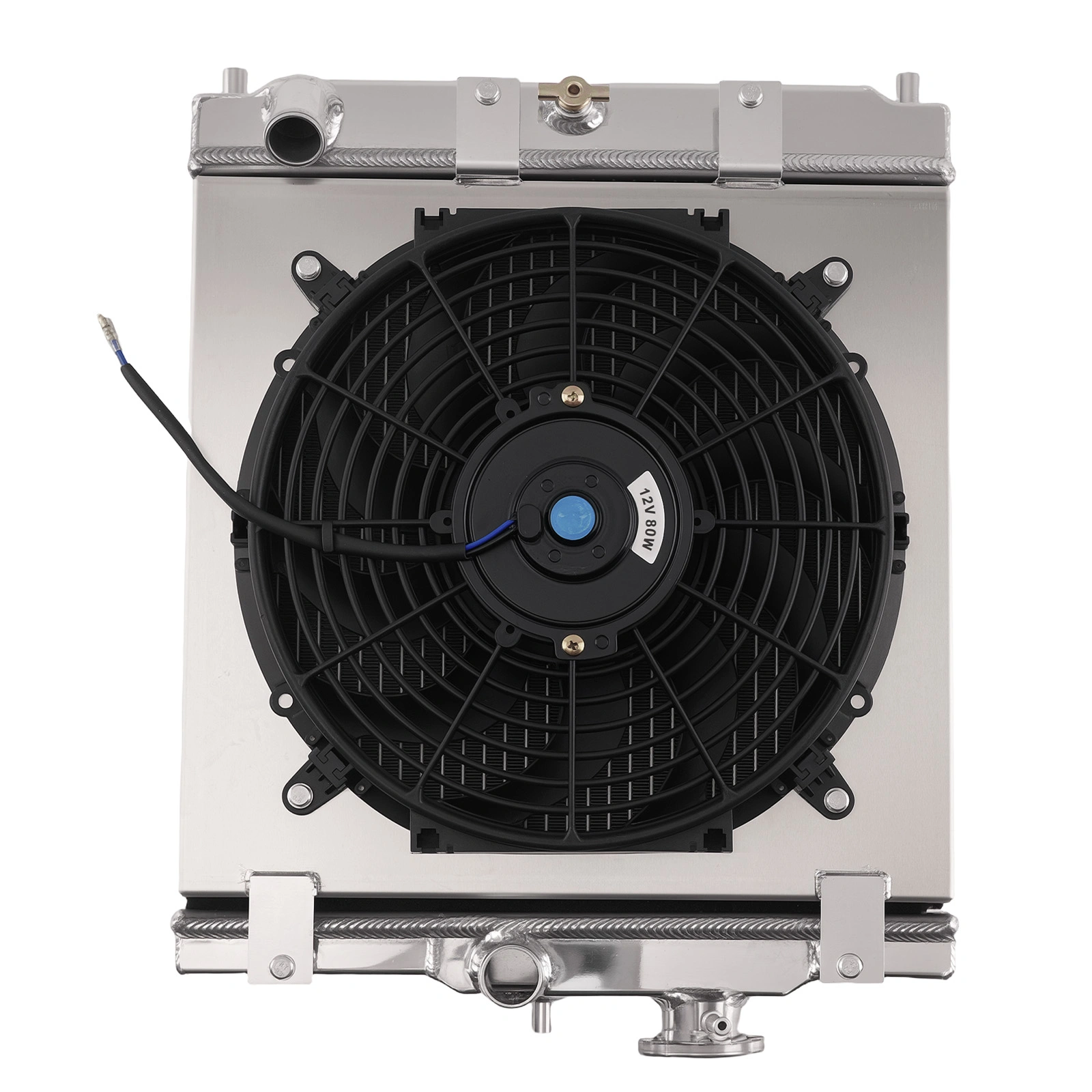 Aluminum Cooling Radiator fit for Honda Del Sol 1993-1997 MT+Fan Shroud Kit view 2