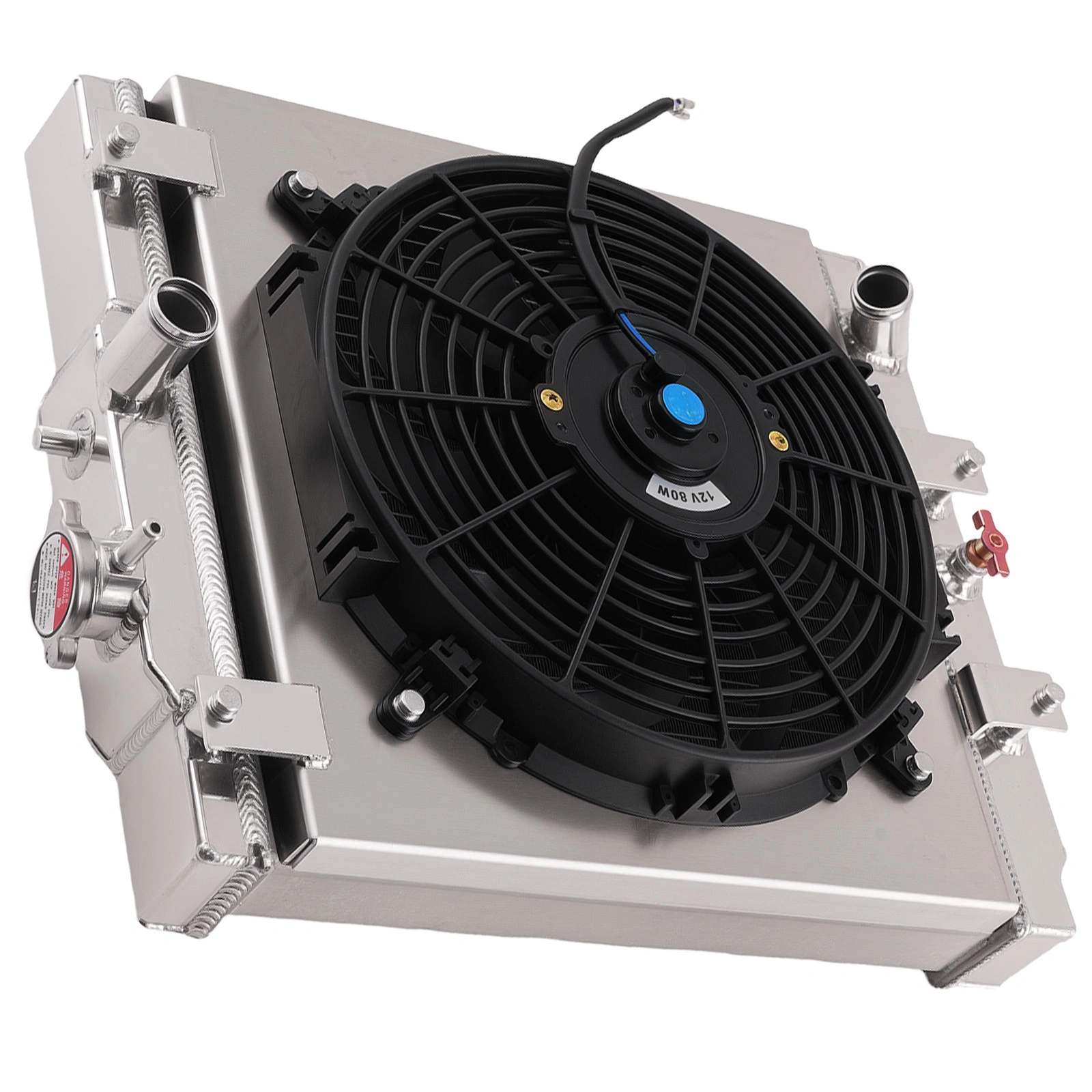 Aluminum Cooling Radiator fit for Honda Del Sol 1993-1997 MT+Fan Shroud Kit view 4